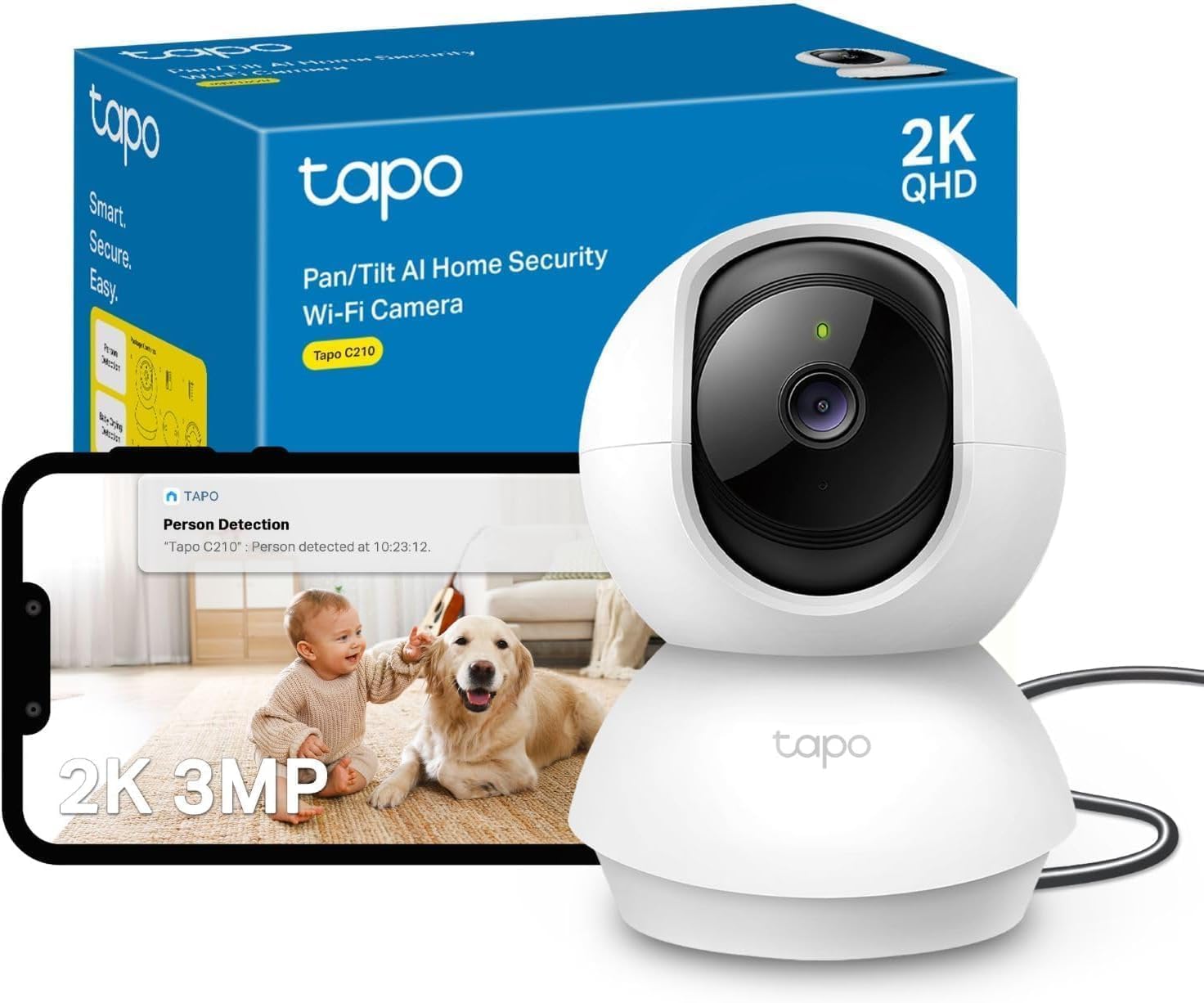 Tapo C210 Caméra IP intérieure 2K Pan/Tilt