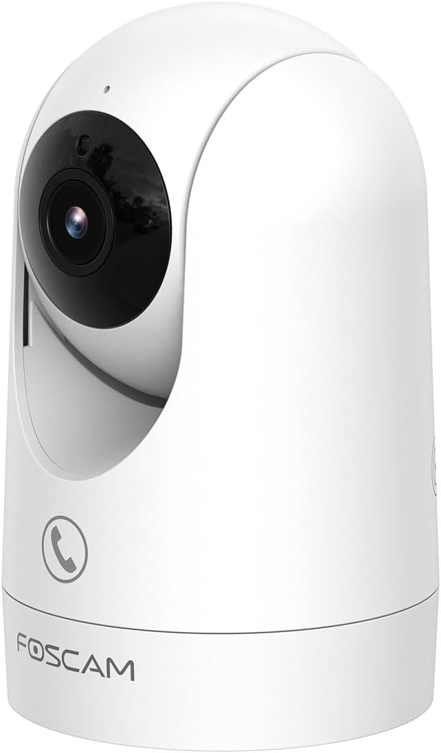 Foscam R8M 4K 8MP — Caméra IP intérieure 360° motorisée, détection radar et suivi automatique (Blanc)