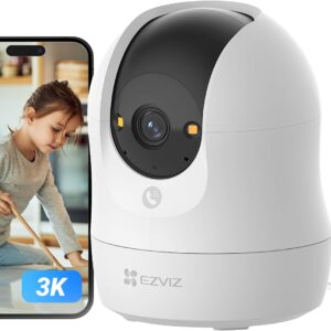 EZVIZ C6N G1 3K (5MP) — Caméra IP intérieure 360° WiFi 6, détection humaine IA, vision nocturne couleur