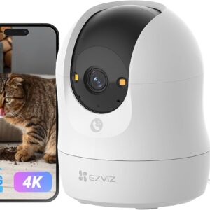 EZVIZ C6N G1 4K (8MP) — Caméra IP intérieure 360° WiFi 6, vision nocturne couleur, suivi automatique