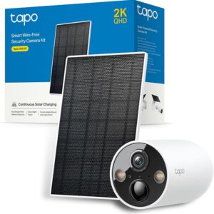 TP-Link Tapo C425 Kit — Caméra solaire extérieure 2.5K 4MP, batterie 10000 mAh, IP66
