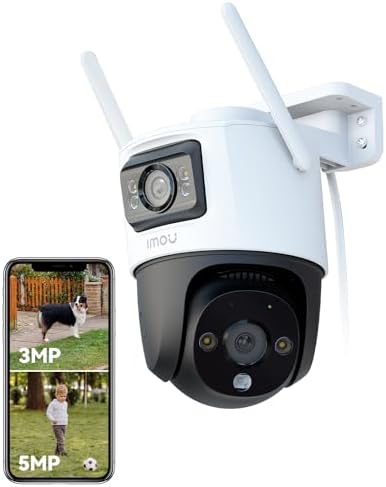 Imou Cruiser Dual 3K — Caméra IP extérieure double objectif 360°, IP66, vision nocturne couleur