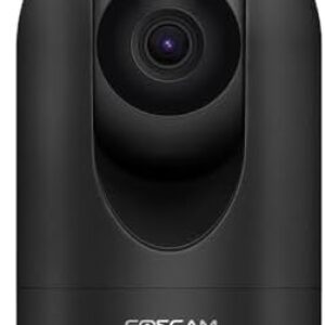 Foscam R4M Noire — Caméra IP intérieure 4MP motorisée, détection de mouvement, alertes push