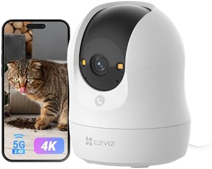 EZVIZ C6N G1 4K — Caméra IP intérieure 8MP 360°, vision couleur, Wi-Fi 6 bi-bande