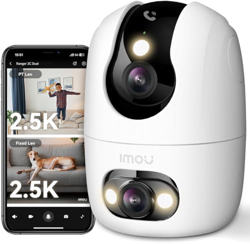 Imou 4K Double Objectif — Caméra IP intérieure 4K (4MP+4MP) double objectif, suivi auto, sans