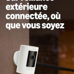 Ring Stick Up Cam (Batterie) — Caméra extérieure HD 1080p sans fil, audio bidirectionnel, Wi-Fi