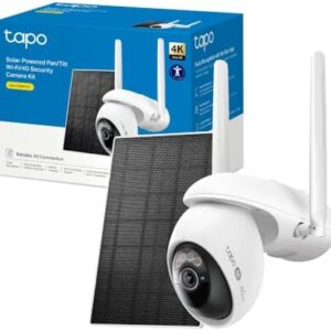 Tapo C665G — Caméra IP extérieure 4K 4G solaire, 360° PTZ, IA, sans abonnement