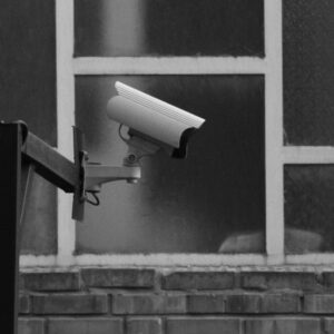 black ptz security camera home