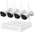 Foscam FN9108W-B4-2T — Kit NVR WiFi 6 + 4 caméras extérieures 5MP, 2 To