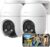 EZVIZ C8c 2PK — Lot de 2 caméras IP extérieures 360° PTZ, détection humaine IA, vision nocturne